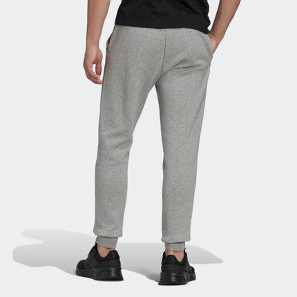 adidas Men's Essentials Fleece Regular Tapered Pants, Medium Grey Heather/Black, XXL Tall