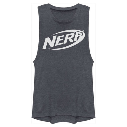 Hasbro Women's Nerf Logo T-Shirt, Denim Blue Heath