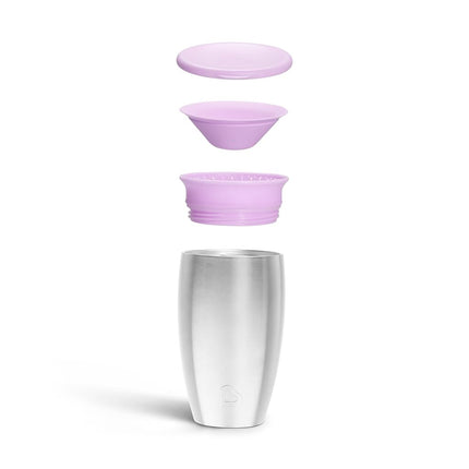 Munchkin� Miracle� Stainless Steel 360 Toddler Sippy Cup, 10 Ounce, Purple
