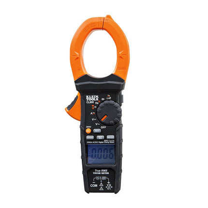 Klein Tools CL900 Digital Clamp Meter, Auto Ranging TRMS, AC/DC Voltage/Current, 2000A, LOZ, Continuity, Frequency, NCVT, Temp, More, 1000V