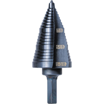 Step Drill Bit #15 Double Fluted 7/8 To 1-3/8-Inch KLEIN TOOLS KTSB15