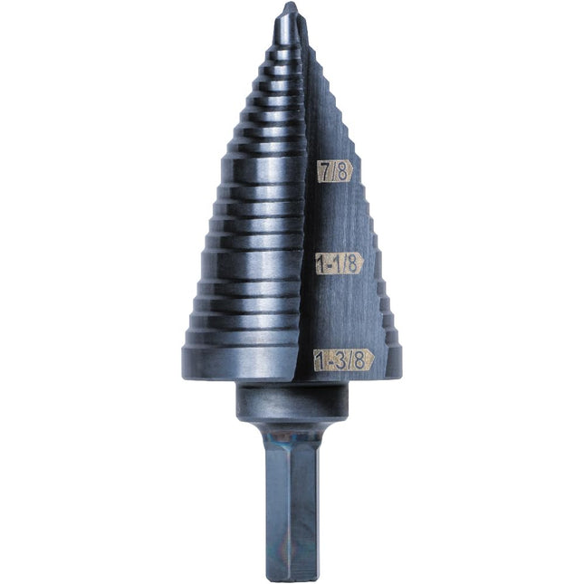 Step Drill Bit #15 Double Fluted 7/8 To 1-3/8-Inch