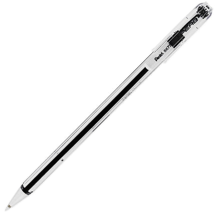 Pentel BK77 Superb Ballpoint Pens - 0.7mm Nib Tip 0.25mm Fine Line Width - In Envelope Gift Packaging (Black Pack of 6)
