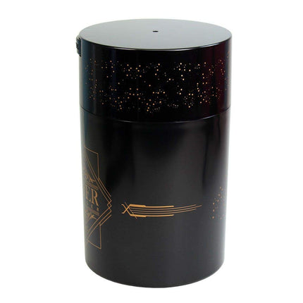 Coffeevac 1LB – Patented Airtight Container | Multi-use Vacuum Container Works as Smell Proof Containers for Ground Coffee and Coffee Bean Containers. Black with Gold Logo