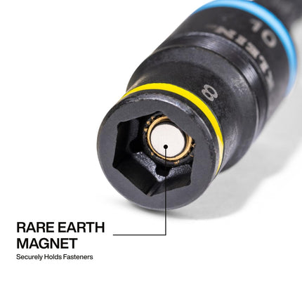 Klein Tools 32931M 2-in-1 Impact Socket Features Flip Socket, 2 Metric Hex Sizes, 8mm and 10mm, Impact Rated