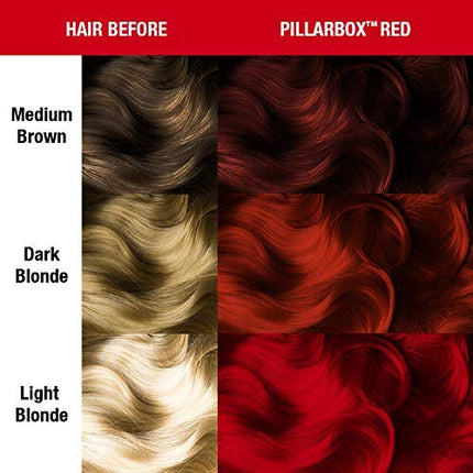 MANIC PANIC Classic Pillarbox Red Semi Permanent Hair Color - True Red Hair Dye for Women & Men That Lasts 4-6 Weeks - Vegan, Ammonia & Cruelty-Free - Create & Mix Custom Shades (4oz / 2pk)