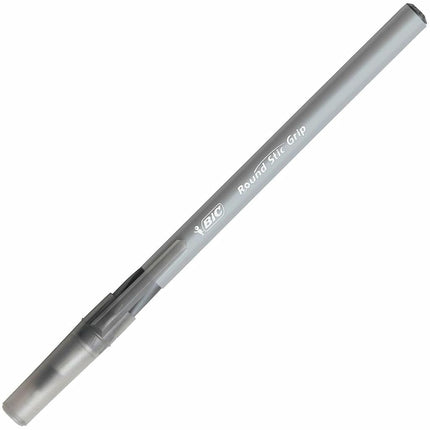 BIC Round Stic Grip Xtra Comfort Ball Pen, Medium Point (1.2 mm), Black and Blue Ink, 36-Count