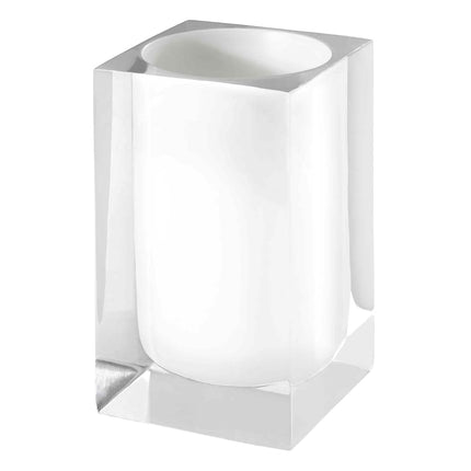 IZOD - Tumbler, Resin Multipurpose Countertop Accessories, Dorm Room Essentials, Modern Home Decor (Marina Collection, White)