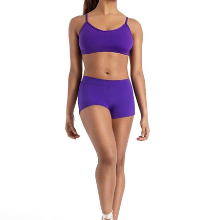Capezio Women's Low-Rise Boyshort, Purple, X-Large