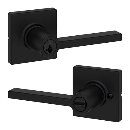Kwikset Casey Entry Door Handle with Lock and Key,
