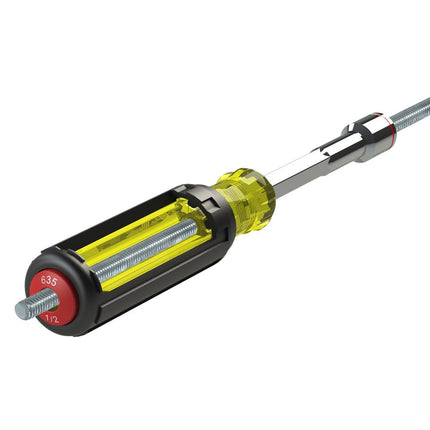 Klein Tools 635-1/4 1/4-Inch Heavy Duty Nut Driver with Magnetic Tip, 4-Inch Hollow Shaft, Cushion Grip Handle