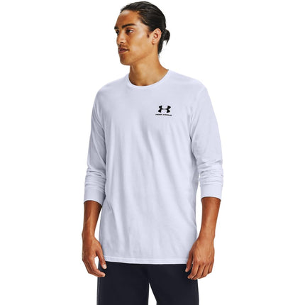 Under Armour UA Sportstyle Left Chest LS White/Black