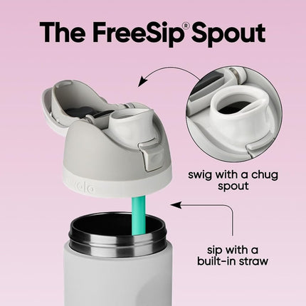 Owala FreeSip Insulated Stainless Steel Water Bottle, 710ml, Dreamy Field
