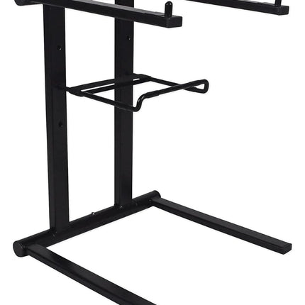 Rockville RLS2400 Lightweight Folding DJ Laptop Stand with Extra Shelf & Travel Bag