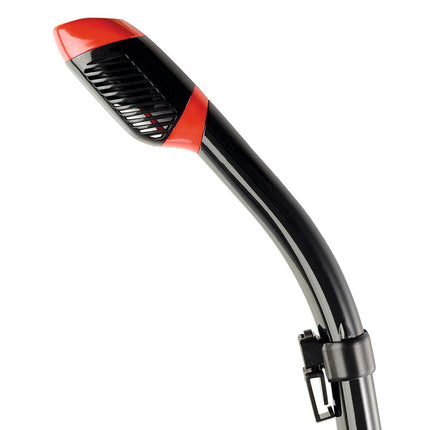 CRESSI Dry Snorkel - Unisex Premium Dry Snorkel for Diving/Apnea/Snorkeling, Black/Red, One Size