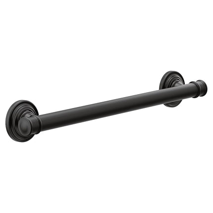 Moen YG6418BL 18-Inch Bathroom Grab Bar, Matte Black