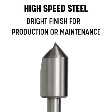 Drill America DEWSFC Series High-Speed Steel Countersink, 1 Flute, 1/4" Shank Diameter, 1/4" Size, 60 Degrees Angle (Pack of 1)