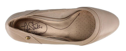LifeStride Women's Dreams Wedge Pump Stone 11 M US