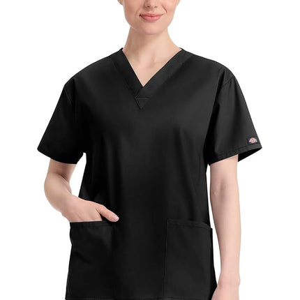 Dickies Women's medical scrubs shirts, Black, L UK