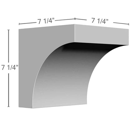 Ekena BKT07X07X07ST W D x 7 1/4" H Stockport Bracket, Primed