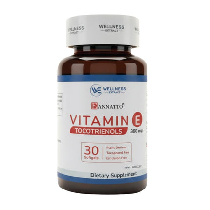 Complément de vitamine E Tocotriénols dérivé de rocou – DeltaGold, sans tocophérol, favorise le cholestérol, l'inflammation, la santé du cerveau et de la peau (300 mg, 30 gélules)