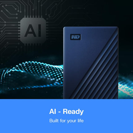 WD 2TB My Passport for Mac portable external storage, USB 3.0, Mac Compatible external hard drive, software for device management, backup and password protection, Time Machine Ready, Midnight Blue