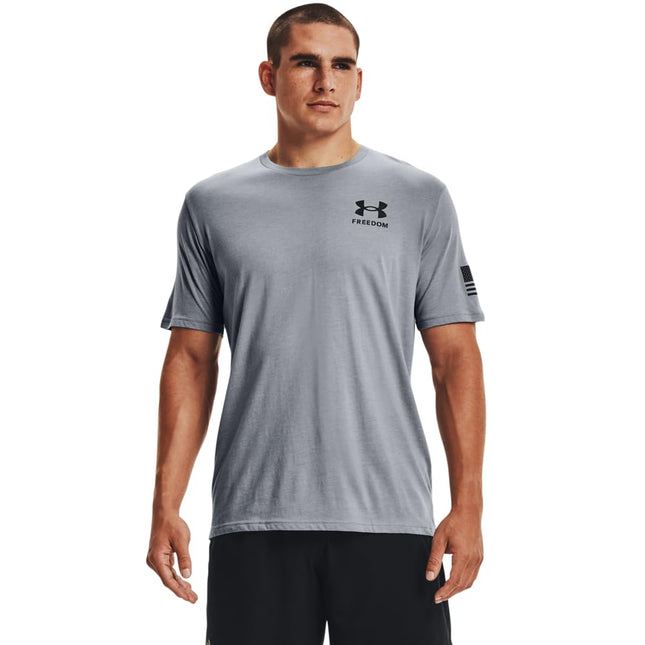 Under Armour Men's New Freedom Flag T-Shirt, Steel