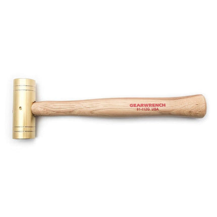 GEARWRENCH Brass Hammer with Hickory Handle, 2 lb.