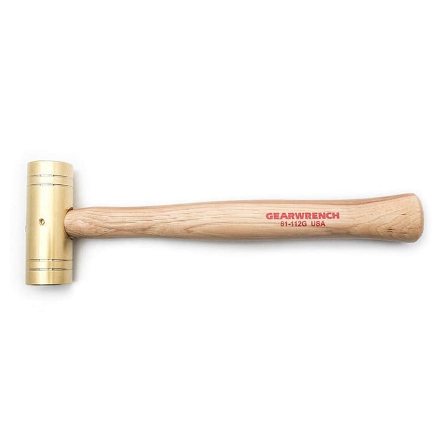 GEARWRENCH Brass Hammer with Hickory Handle, 2 lb.