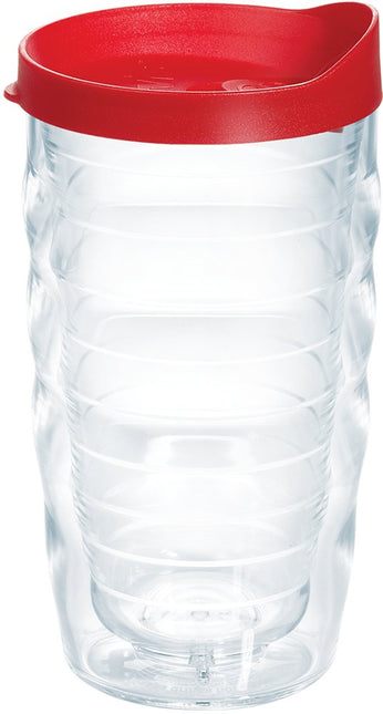 Tervis Clear & Colorful Lidded Made in USA Double Walled Insulated Tumbler Travel Cup Keeps Drinks Cold & Hot, 24oz, Black Lid, 1 Count (Pack of 1)