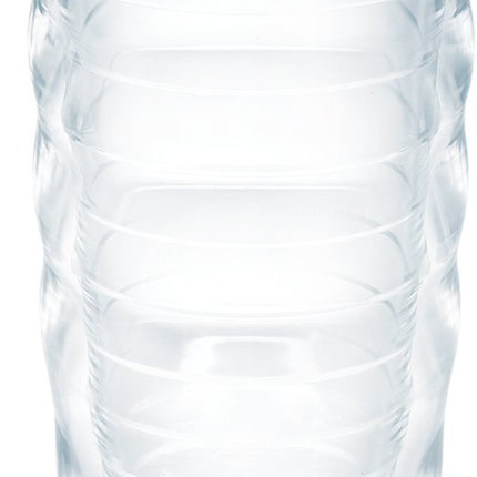 Vaso térmico con tapa Tervis Clear & Colorful, hecho en EE. UU., de doble pared, aislado, para viajes, mantiene las bebidas frías y calientes, 10oz ondulado, tapa roja