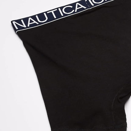 Nautica Men's 3-Pack Classic Cotton Stretch Boxer Briefs, Black, XL