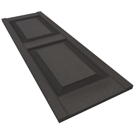 Ekena Millwork Lifetime Vinyl LP2S12X03900TG Standard Two Equal Panel Vinyls, Raised Panel Vinyl Shutters, w/Installation Shutter-Lok's & Matching Screws (Per Pair), 12'W x 39'H, Tuxedo Grey