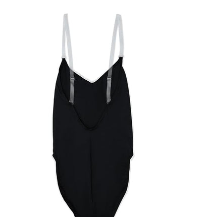 Capezio Camisole Leotard w/Clear Transition Straps, Black, X-Small