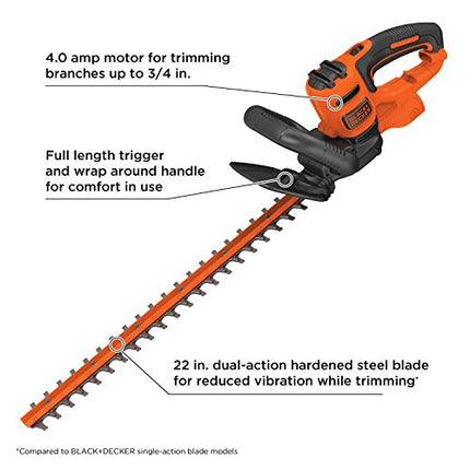 BLACK+DECKER BEHT350FF 22" Electric Hedge Trimmer