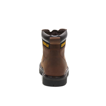 Bottes de travail Caterpillar Second Shift pour homme, marron foncé, 6 W US