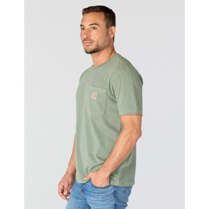 Carhartt Men's 106538 Relaxed Fit Lightweight Short-Sleeve Logo Graphic T-Shirt, Green Slate, XL