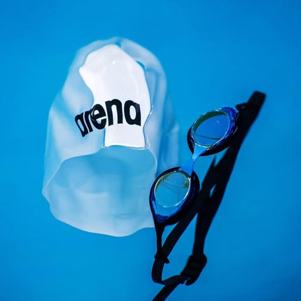 ARENA Unisex Cobra Swipe Racing Swim Goggles for Men and Women Polycarbonate Non-Mirror Lens Hydrodynamic Design, Smoke/Coral
