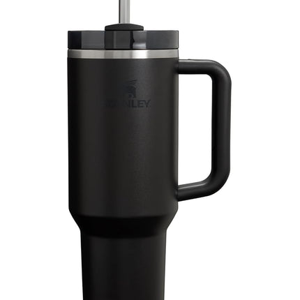STANLEY Quencher H2.0 FlowState Vaso térmico de acero inoxidable con tapa y pajita para agua, té helado o café, batidos y más, negro 2.0, 40oz