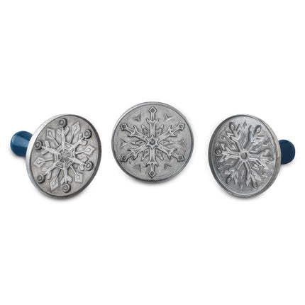 Nordic Ware Snowflake Cookie Stamps, 3-inch Rounds, Silver
