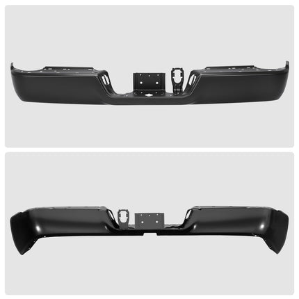 DNA MOTORING Rear Bumper Bar Compatible With Ram 2500/3500 2013-2018, Without Park Assist, CH1102376, Black, BUMP-R-DR13-FB-01-BK