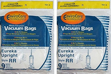 Sacs à poussière de rechange EnviroCare pour aspirateur à microfiltration, conçus pour les modèles Eureka RR, 61115 Boss Smart Vac 4800. 18 sacs