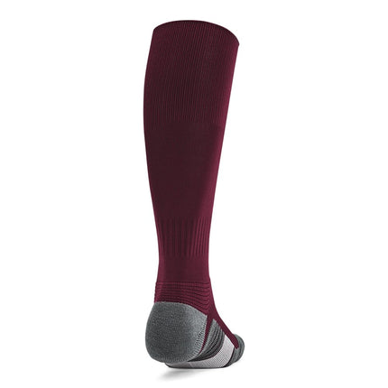 Calcetines de fútbol por encima de la pantorrilla unisex Under Armour Magnetico, 1 par, (609) granate/gris claro/blanco, grande