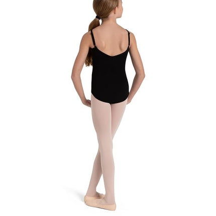 Capezio Big Girls' Classics Camisole Leotard with Adjustable Straps, Navy Blue, Large