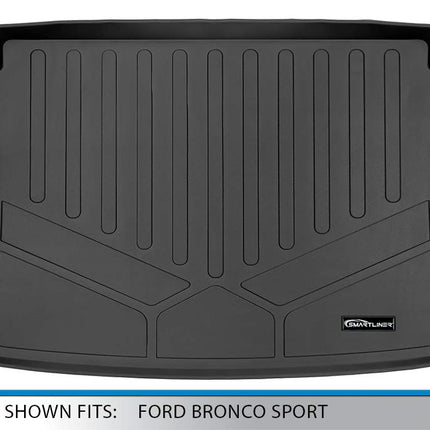 Alfombrilla de maletero negra para todo tipo de clima, ajuste personalizado SMARTLINER para Ford Bronco Sport 2021