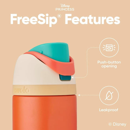 Owala Disney Princess FreeSip Insulated Water Bottle - 710ml (24oz) Moana