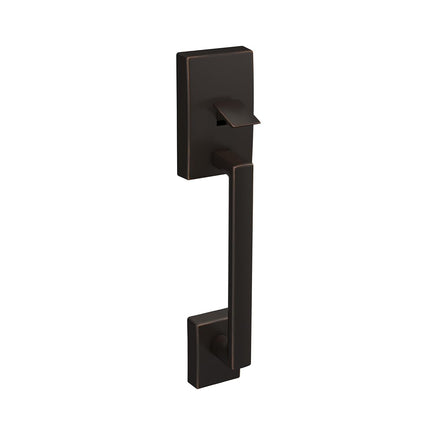 SCHLAGE FE285 Century by Latitude Century by Bottom Half Handleset with 16080 Latch and 10063 Strike Aged Bronze Finish