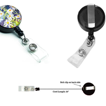 Caroline's Treasures Flowers, Daisy Retractable Badge Reel, Multicolor (6003BR)