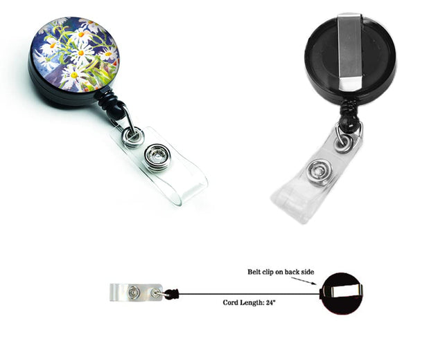 Caroline's Treasures Flowers, Daisy Retractable Badge Reel, Multicolor (6003BR)