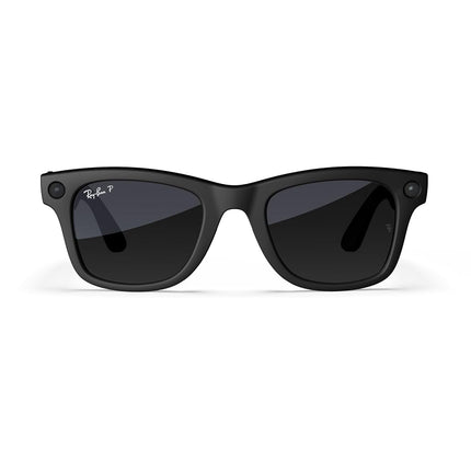 Meta Ray-Ban Smart Glasses, Wayfarer, Matte Black/Polarised Gradient Graphite, Regular